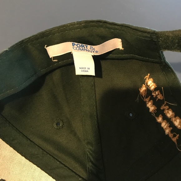 Unisex Port and company hunter green caption hat - Picture 6 of 6